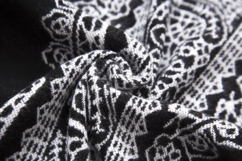 Miniatura 6 de Chal estilo poncho con frente abierto con patrón vintage, capa para mujer