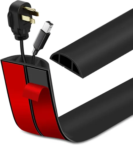 Miniatura 11 de Cubierta de Cable para Piso Autoadhesiva Ocultador de Cables Cubiertas de Cable de Extensión para Piso Protector de Cable de Alimentación para Piso
