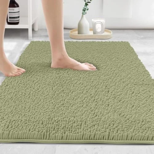 Miniatura 68 de MAYSHINE Alfombra de Baño de Chenilla Afelpada Extra Suave, Súper Absorbente, Alfombra de Baño Antideslizante Microfibra Esponjosa