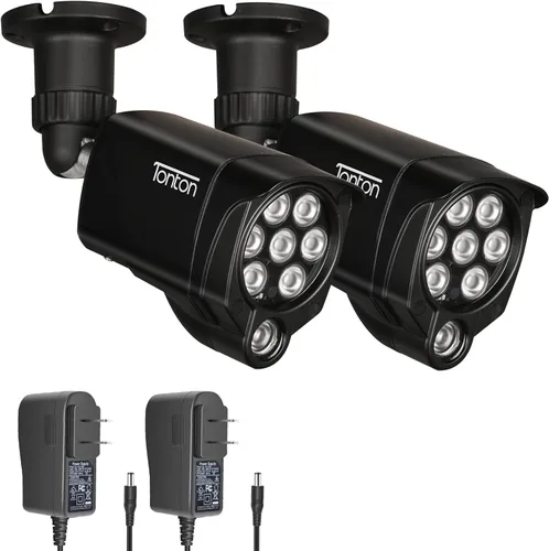 Tonton Paquete de 2 iluminadores LED IR gran angular, 8 LED de 90 grados, 100 pies, luz de inundación infrarroja infrarroja, compatible con cámaras
