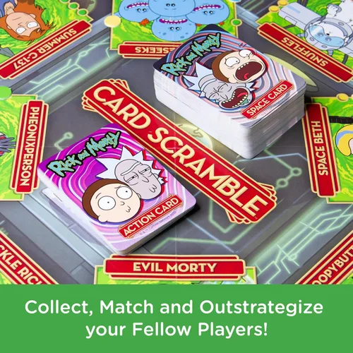Miniatura 4 de AQUARIUS Rick & Morty Card Scramble - Divertido juego de fiesta familiar para niños, adolescentes y adultos, regalo entretenido de noche de juego