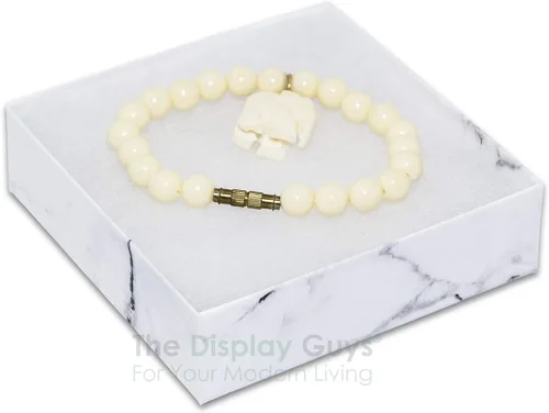 Miniatura 6 de TheDisplayGuys - Caja de regalo de cartón relleno de algodón, color blanco, para joyería, 25