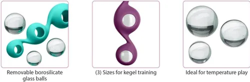 Miniatura 5 de Cloud 9 Health & Wellness BOROILICATE KEGEL Training Set - Ciruela
