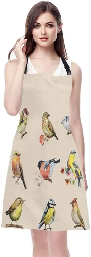 Miniatura 2 de EKOBLA Delantales de pájaros Pintura de acuarela Flor Animal Pequeña rama Arte Delantal, Multi-a18