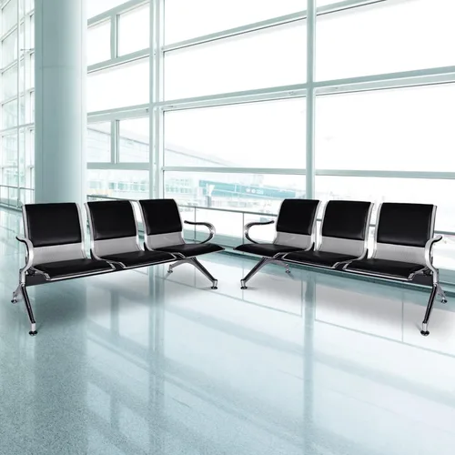 Miniatura 18 de Silla de sala de espera, banco de recepción del aeropuerto con brazos, sillas de recepción de invitados, silla de oficina, banco de vestíbulo, banco