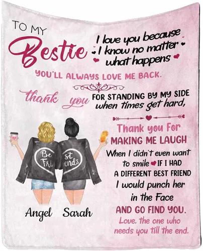 Miniatura 18 de InterestPrint Manta de forro polar suave con memoria personalizada para mejor amiga, personalizada con imágenes y texto para la graduación de tu