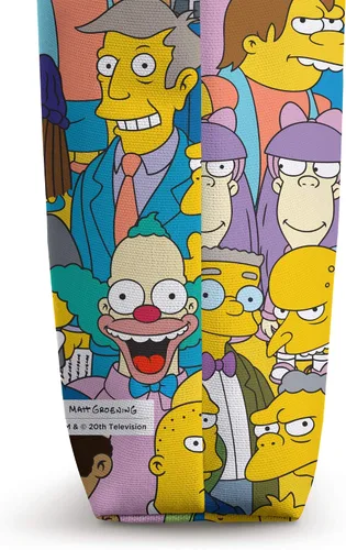 Miniatura 3 de The Simpsons Springfield - Bolsa de mano con estampado de personajes Blanco 16 pulgadas