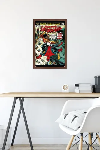 Miniatura 6 de Trends International Marvel Comics Amazing Spider-Man #123 - Póster de pared, 22.4 pulgadas de largo x 14.7 pulgadas, versión enmarcada en caoba