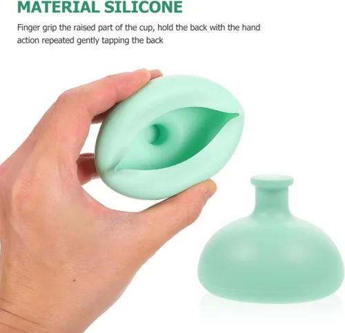 Miniatura 4 de EXCEART Tambor de presión de silicona Masaje Baúl Físico Copa Tratamiento de percusión para la incapacidad de expectoración y reposo en cama a largo