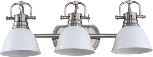 Miniatura 4 de SAFAVIEH SCN4054B Roland Brush - Lámpara de baño de 3 luces (bombillas LED incluidas), níquel