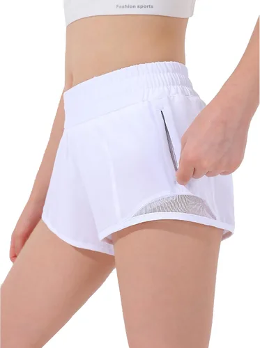 Miniatura 6 de Aurefin Pantalones cortos deportivos para niñas, pantalones cortos ligeros para correr para adolescentes, niñas, pantalones cortos deportivos