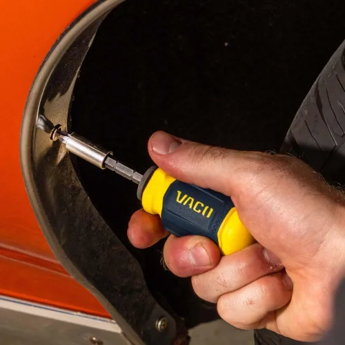 Miniatura 5 de VACO VAC1080 - Destornillador rechoncho multibroca, destornillador de impacto, herramienta magnética ajustable 8 en 1 con Phillips, ranuradas