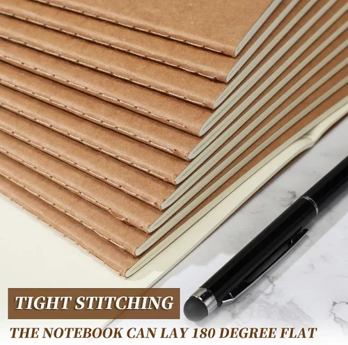 Miniatura 3 de Thenshop 30 cuadernos de papel kraft A5 en blanco, sin forro, cuadernos de bocetos de papel sin forro, cuadernos de composición 60 páginas de 8.3 x