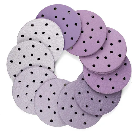 LotFancy Discos de lijado, 6 pulgadas 17 agujeros, 100 piezas 40 60 80 120 180 220 240 320 400 800 grano surtido papel de lija profesional, gancho y