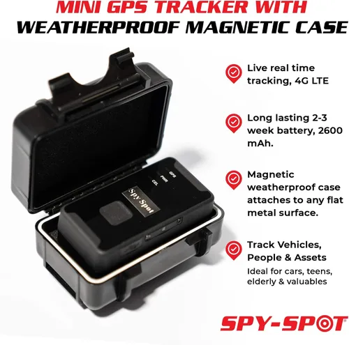 Miniatura 7 de Spy Spot GL320MG - Rastreador GPS con funda magnética impermeable, vehículo 4G LTE en tiempo real y dispositivo de seguimiento de activos,