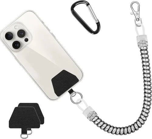 Miniatura 19 de Doormoon - Cordón para teléfono con parche, correas elásticas universales y anclaje para funda de teléfono para anti-caída al aire libre para esquí