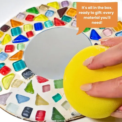 Miniatura 6 de Sculpd Kit de mosaico para niños, juego de manualidades de pintura para niños a partir de 7 años, cerámica, incluye azulejos de mosaico, 1 juego