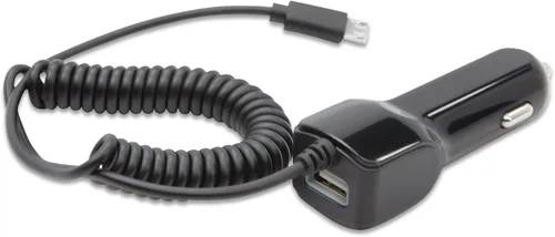 Miniatura 4 de BoxWave Cargador de coche compatible con Garmin RV 890 - Cargador de coche Plus, con puerto USB adicional y cable integrado - Negro
