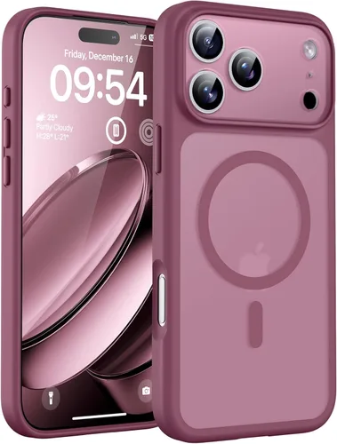 Miniatura 36 de TOCOL Funda magnética 3 en 1 para iPhone 14 Pro, mejorada [protección completa de cámara] con 2 protectores de pantalla, funda de grado militar Azul