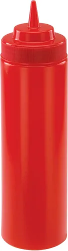 Miniatura 2 de Winco Juego de botellas exprimibles de 6 piezas, 8 onzas, color rojo, mediano