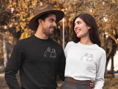 Miniatura 3 de Sudaderas con capucha personalizadas diseñan el tuyo propio, retrato de camisa de la foto, regalos personalizados para el día de San Valentín