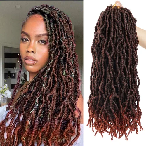 Miniatura 18 de Youngther Cabello sintético de ganchillo de 24 pulgadas, 6 unidades, 84 soportes, extensibles, cabello de ganchillo suave de diosa, cabello 1b