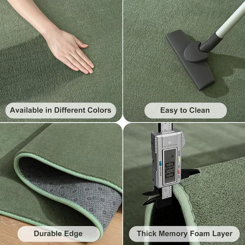 Miniatura 92 de Amearea Alfombras modernas para dormitorio, sala de estar, alfombra de espuma viscoelástica gruesa de 4 x 6 pies, alfombra de espuma viscoelástica