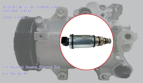 Miniatura 4 de Electroválvula de control del compresor de CA para Hyundai Sonata 2.0L 2.4L 2011-2014 Elantra Kia Optima K5, Kia Río 2018, VS16E VS18E Compresor
