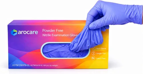 Miniatura 6 de AroCare Examination Nitrile Gloves, Disposable, Powder-Free, Latex-Free, Multi-Purpose Protective Gloves for Medical