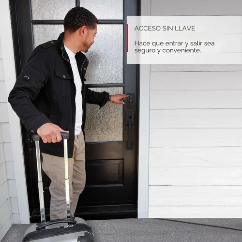 Miniatura 3 de Kwikset SmartCode 270 - Cerradura de puerta con teclado táctil electrónico sin llave con auto-bloqueo, códigos de usuario personalizados, seguridad