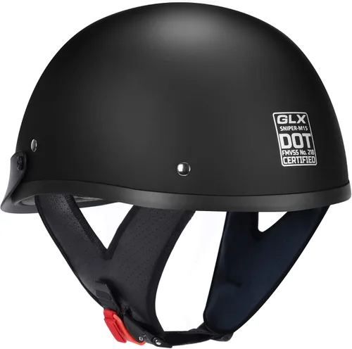 Miniatura 4 de GLX Medio casco M15 negro mate mediano