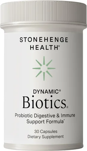 Stonehenge Health Probióticos 55 mil millones de CFU - 16 cepas, Prebiótico, Simbióticos Biotics Dinámicos - Lactobacillus Acidophilus, Liberación