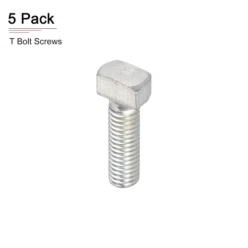 Miniatura 6 de DTGN Tornillo deslizante con ranura en T M6x16mm (DXL), 5 unidades, bueno para la industria de la construcción, pernos de riel en T chapados en zinc