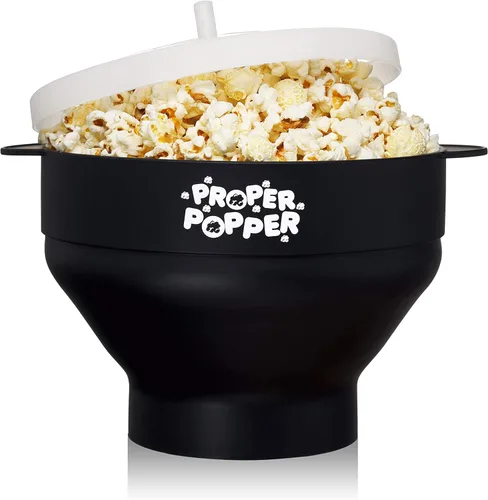 Miniatura 15 de La original Proper Popper - Palomera de microondas para palomitas de maíz, fabricada en silicona, cuenco plegable sin BPA y apto para lavavajillas