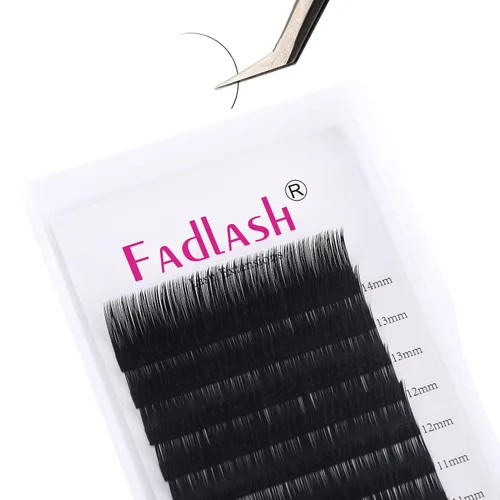 Miniatura 44 de Extensiones de Pestañas Rizo D 0.59-0.79 pulgadas Bandeja Mixta Seda Extensiones de Pestañas Clásicas Suministros Extensiones de Pestañas