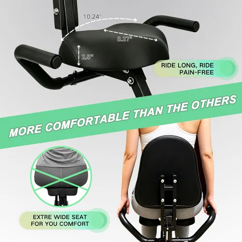 Miniatura 10 de BARWING Bicicleta de Ejercicio Estática para Entrenamiento en Casa, Bicicleta de Interior Plegable de 5 en 1 para Personas Mayores, Capacidad