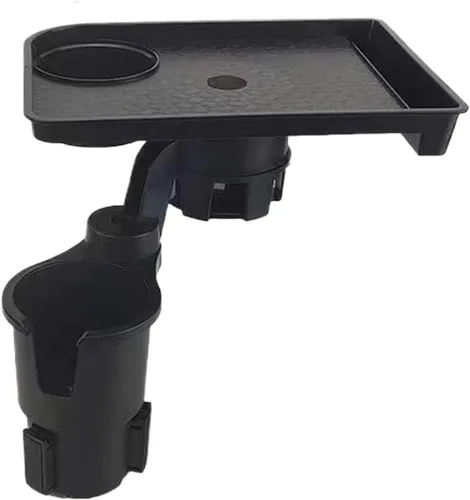 Bandeja expansora de silicona negra para portavasos de automóvil, organizador de almacenamiento de consola para sedán y MPV, organizador universal