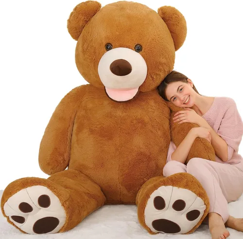 Miniatura 8 de MaoGoLan Oso de peluche gigante de 5 pies, lindo oso de peluche de San Valentín animal de peluche con cara sonriente, regalo para novia, novio