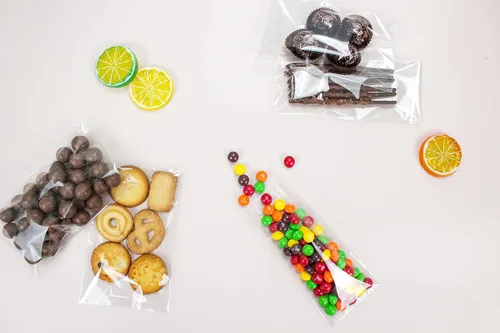 Miniatura 6 de 24/7 BAGS 200 bolsas de celofán autosellantes, 5 x 7 pulgadas con tira adhesiva, resellables, galletas, embalaje, recuerdos de fiesta, imágenes