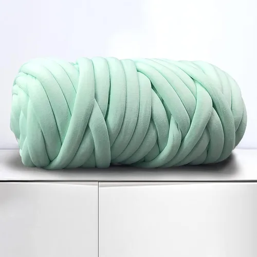 Miniatura 12 de Hilo para Tejer con el Brazo para Manta de Tiro de Nudo Trenzado Grueso DIY, Tubo Suave Extra de Algodón Lavable Hilo Gigante Voluminoso para Tejido
