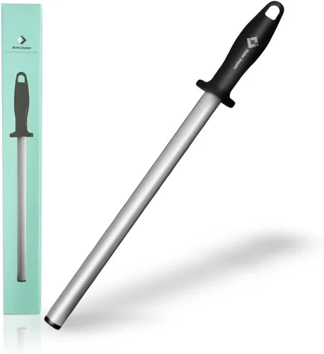 Miniatura 2 de Kota Japan - Varilla afiladora de cuchillos profesional de acero al carbono con diamante de 12 pulgadas Cocina, hogar o caza Master Chef, Hunter