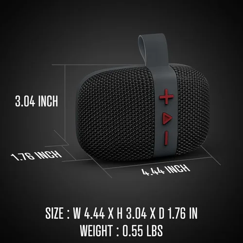 Miniatura 6 de Fisher Altavoces Bluetooth portátiles, altavoces con clip Bluetooth inalámbricos, altavoz impermeable IPX5, altavoz Bluetooth de potencia máxima