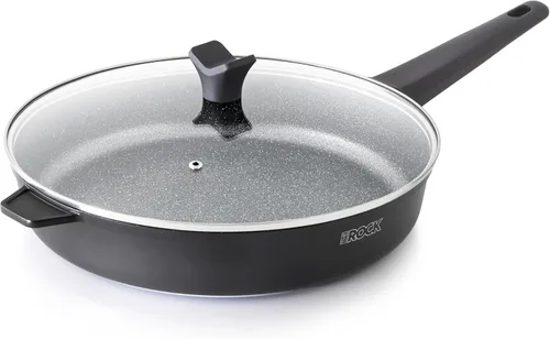 Miniatura 13 de THE ROCK SOHO - Sartén antiadherente de 8 pulgadas con tapa – Nada se pega, nunca se deforma, dura más, sartén de cerámica no tóxica con mango Crema