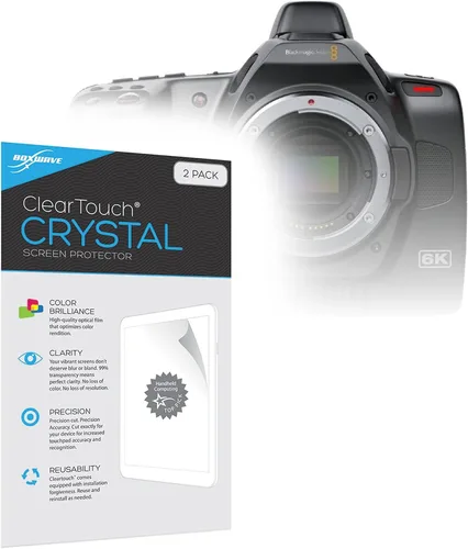 BoxWave Protector de pantalla compatible con Blackmagic Pocket Cinema Camera 6K G2 – ClearTouch Crystal (paquete de 2), película HD – Escudo de