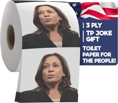 Rollo de papel higiénico divertido de Kamala Harris con diseño político de Gagster - Broma para demócratas y republicanos, regalos para fiesta de