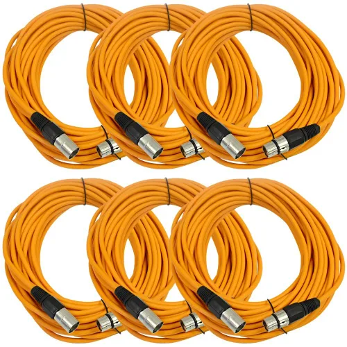 Miniatura 30 de Seismic Audio SAXLX-2Brown-Paquete de 6 cables de conexión XLR de 2 pies marrones - Cables de micrófono - Cables XLR macho a hembra - 2 pies