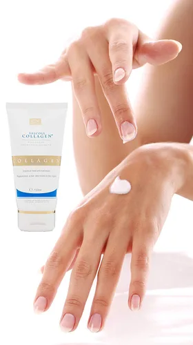 Miniatura 6 de Crema SALCOLL para manos con colágeno, crema para manos anti-edad hipoalergénico con colágeno natural potente, ayuda a la hidratación de la piel