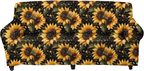 Miniatura 15 de Forchrinse Funda de sofá con estampado navajo africano para sofá de 1 cojín, funda elástica para sofá, protector de muebles para casa rural, hogar