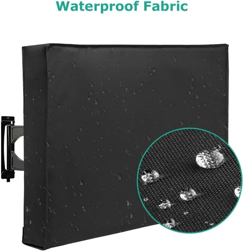 Miniatura 5 de SunPatio Funda resistente a la intemperie para TV para pantallas planas de 41 a 43 pulgadas, protector de pantalla impermeable con bolsillo remoto
