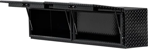 Miniatura 6 de Buyers Products 1721363 Topsider - Caja de herramientas para camión, 18 x 16 x 72 pulgadas, aluminio con banda de rodadura de diamante negro